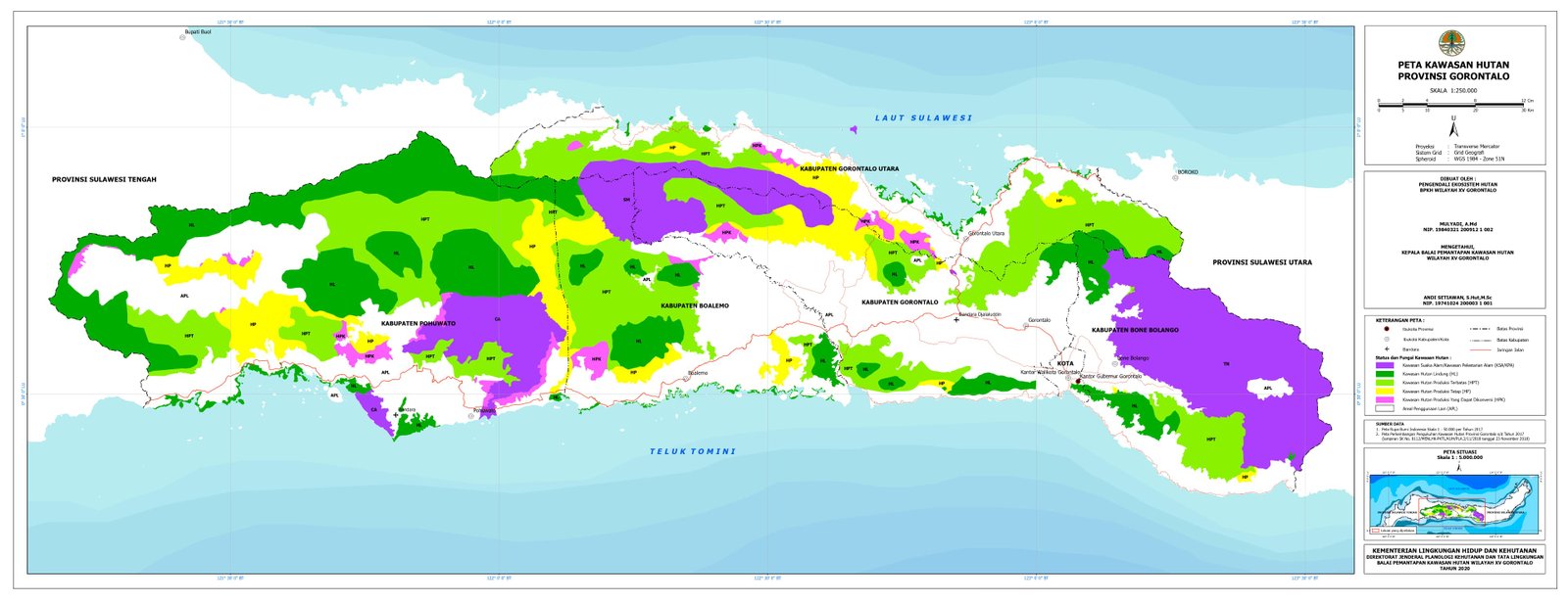 Peta Kawasan Hutan Prov. Gorontalo